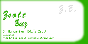 zsolt buz business card